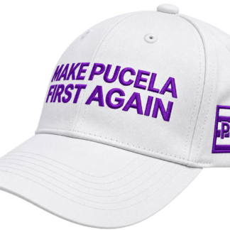 Gorra blanca Pucela First vista lateral