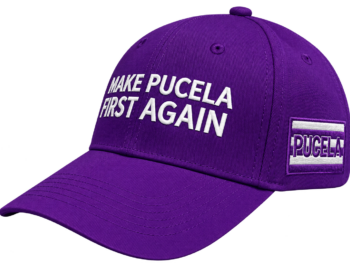 Gorra morada Pucela First vista lateral